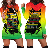 Without Black Inventors Educational List Hoodie Dress Black History Month African