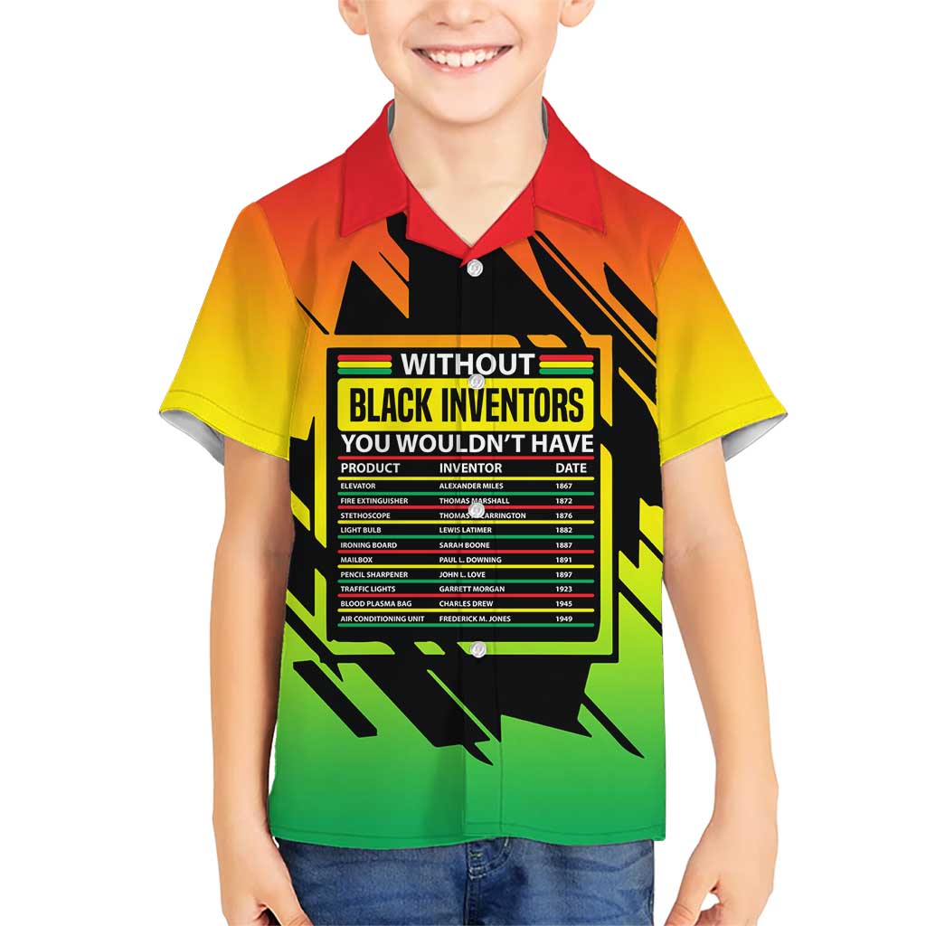Without Black Inventors Educational List Kid Hawaiian Shirt Black History Month African