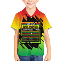 Without Black Inventors Educational List Kid Hawaiian Shirt Black History Month African