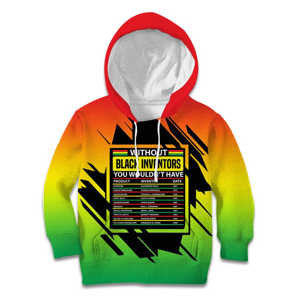 Without Black Inventors Educational List Kid Hoodie Black History Month African