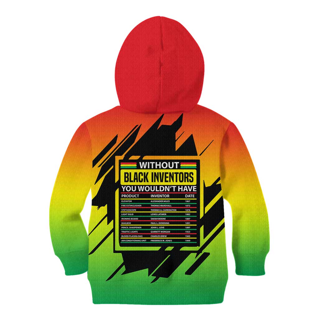 Without Black Inventors Educational List Kid Hoodie Black History Month African