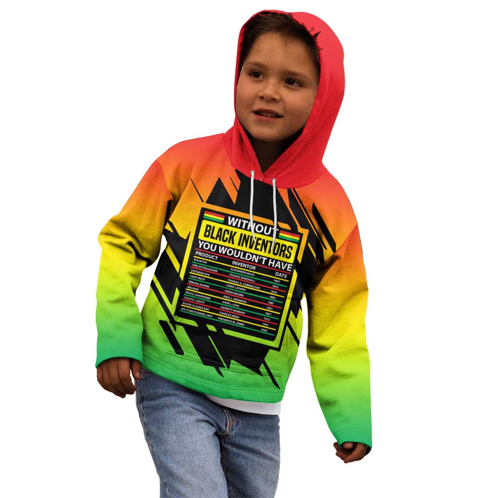 Without Black Inventors Educational List Kid Hoodie Black History Month African