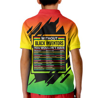 Without Black Inventors Educational List Kid Polo Shirt Black History Month African