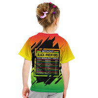 Without Black Inventors Educational List Kid T Shirt Black History Month African