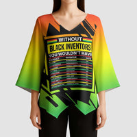 Without Black Inventors Educational List Kimono Sleeve Blouse Black History Month African