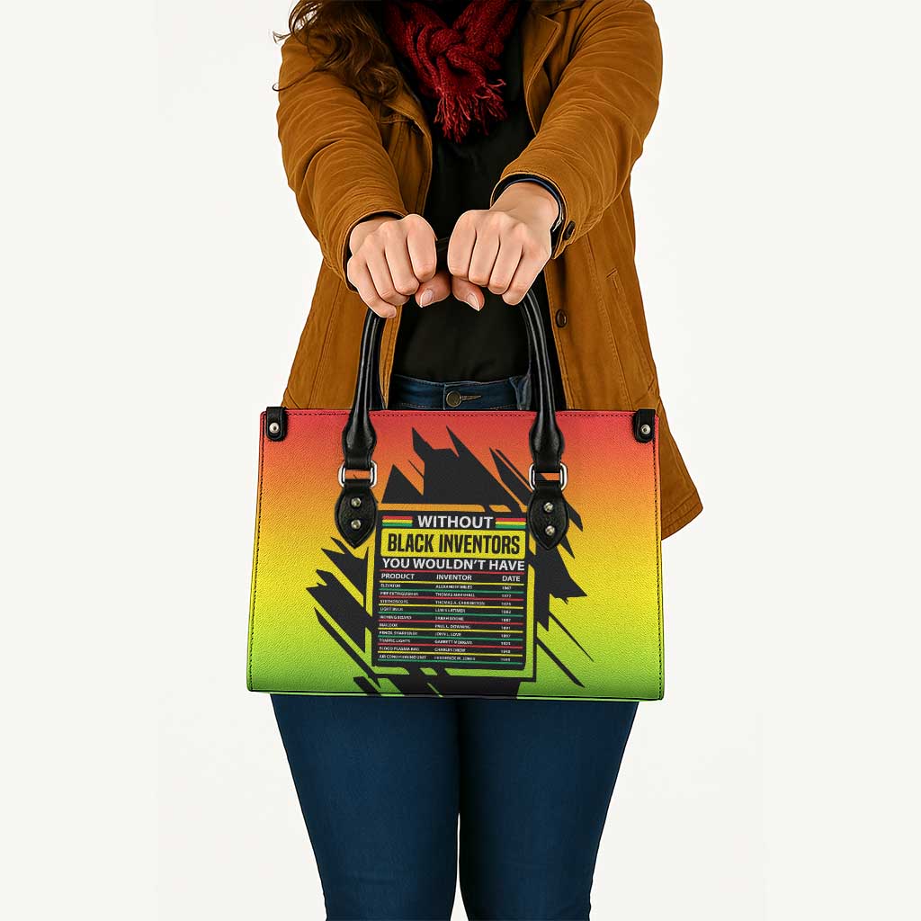 Without Black Inventors Educational List Leather Bag Black History Month African