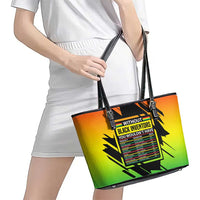 Without Black Inventors Educational List Leather Tote Bag Black History Month African