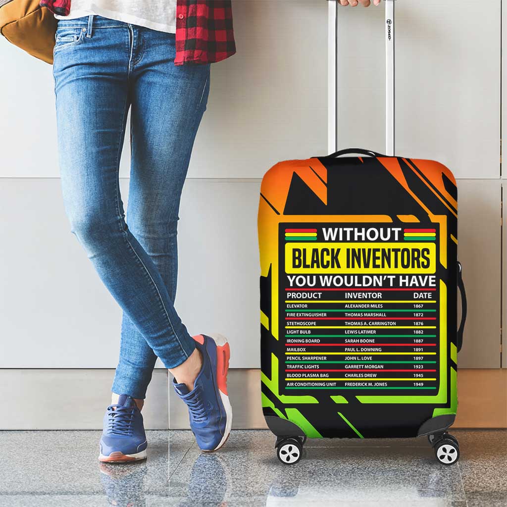 Without Black Inventors Educational List Luggage Cover Black History Month African