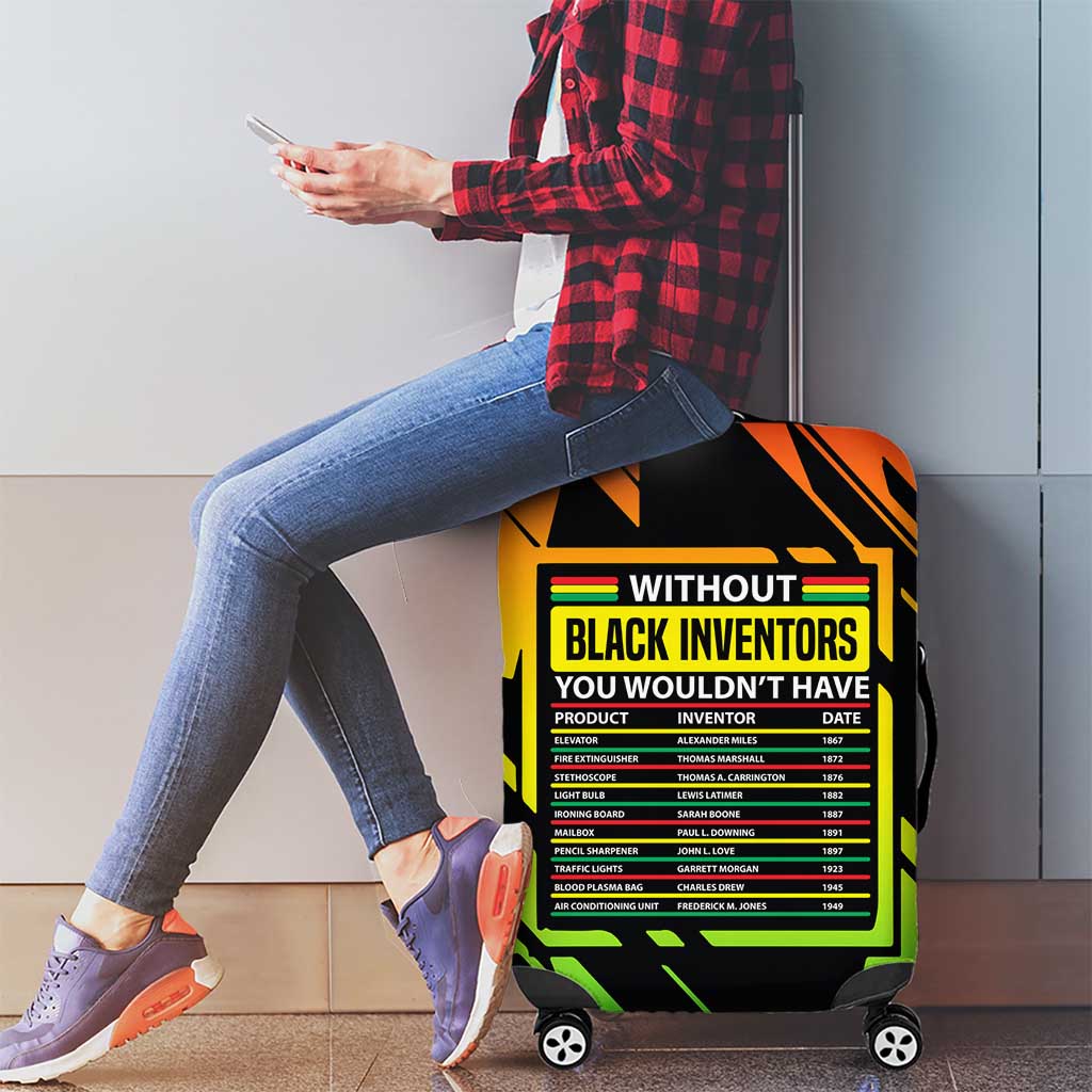 Without Black Inventors Educational List Luggage Cover Black History Month African
