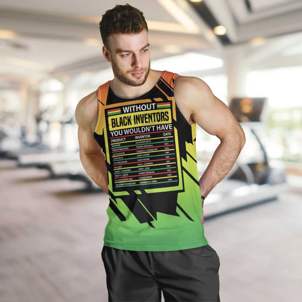 Without Black Inventors Educational List Men Tank Top Black History Month African