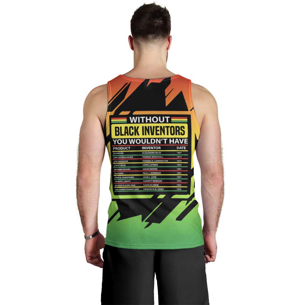 Without Black Inventors Educational List Men Tank Top Black History Month African