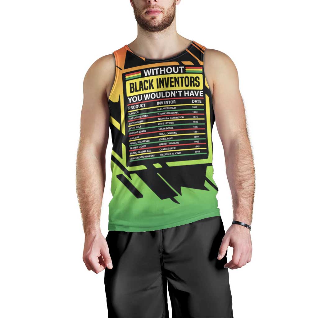Without Black Inventors Educational List Men Tank Top Black History Month African
