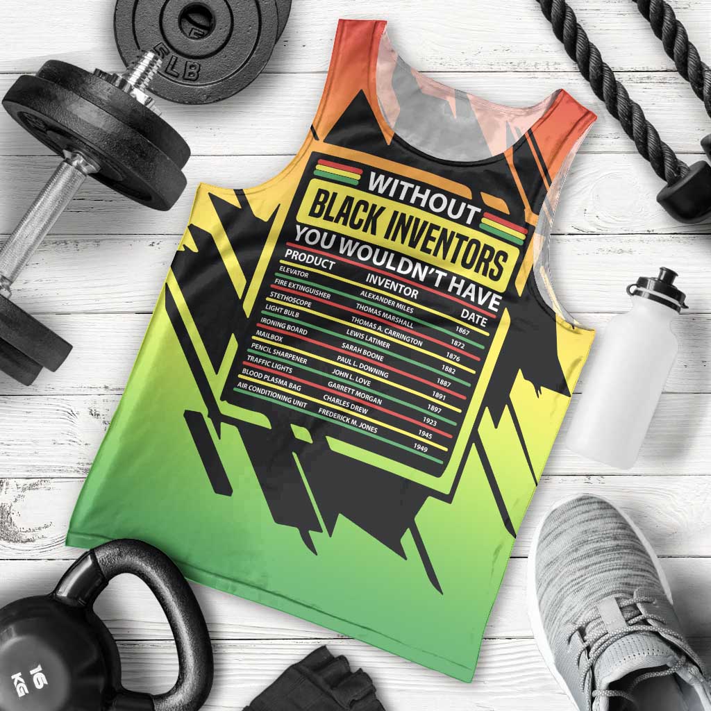 Without Black Inventors Educational List Men Tank Top Black History Month African