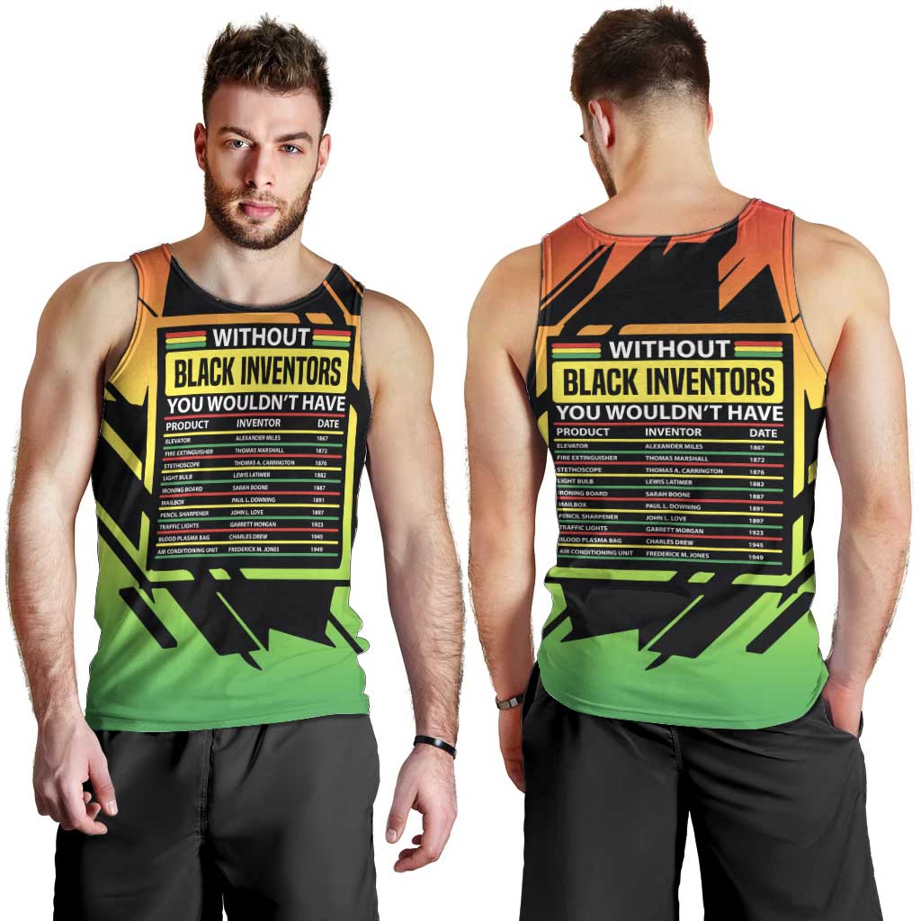 Without Black Inventors Educational List Men Tank Top Black History Month African