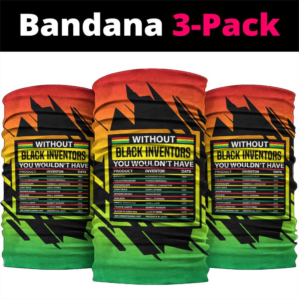 Without Black Inventors Educational List Neck Gaiter Black History Month African