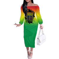 Without Black Inventors Educational List Off The Shoulder Long Sleeve Dress Black History Month African