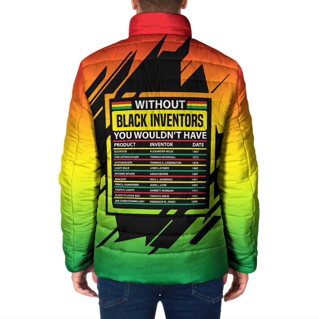 Without Black Inventors Educational List Padded Jacket Black History Month African