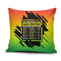 Without Black Inventors Educational List Pillow Cover Black History Month African