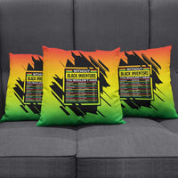 Without Black Inventors Educational List Pillow Cover Black History Month African