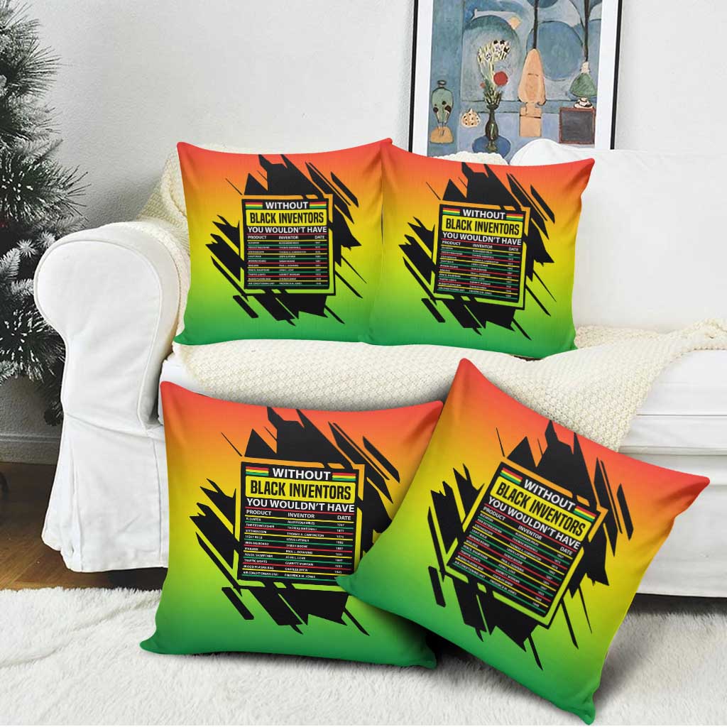 Without Black Inventors Educational List Pillow Cover Black History Month African