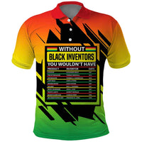 Without Black Inventors Educational List Polo Shirt Black History Month African