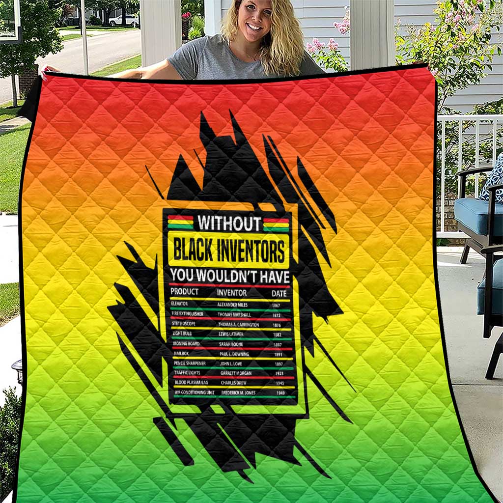 Without Black Inventors Educational List Quilt Black History Month African