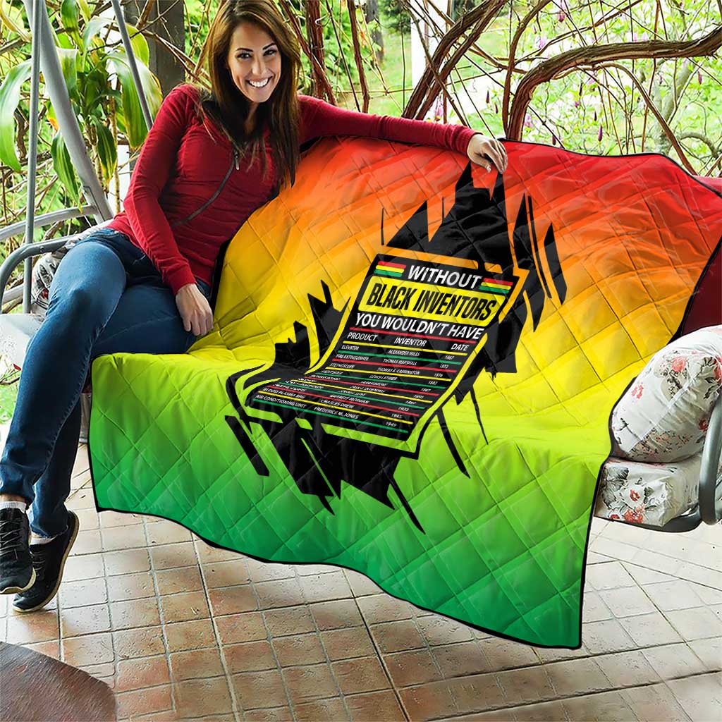 Without Black Inventors Educational List Quilt Black History Month African