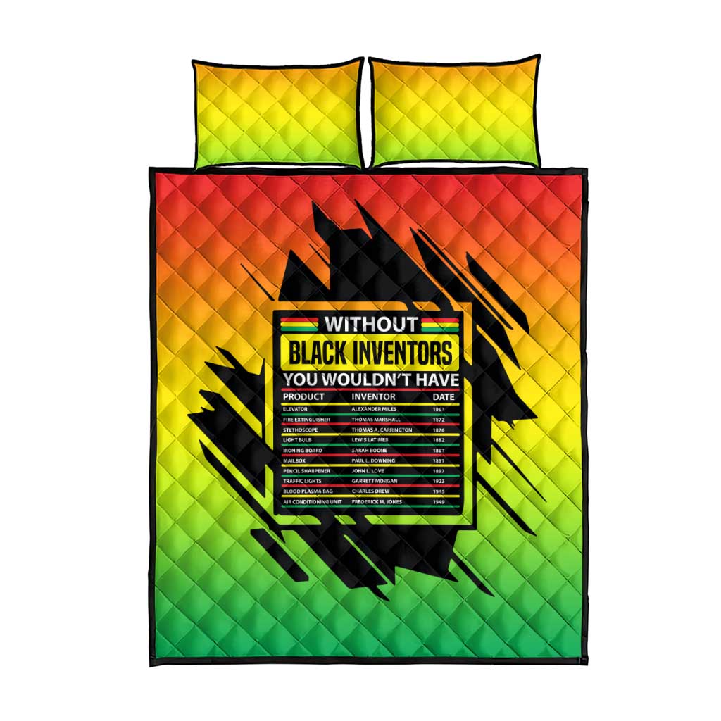 Without Black Inventors Educational List Quilt Bed Set Black History Month African