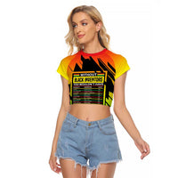 Without Black Inventors Educational List Raglan Cropped T Shirt Black History Month African