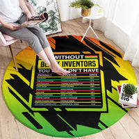 Without Black Inventors Educational List Round Carpet Black History Month African