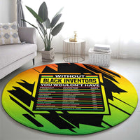 Without Black Inventors Educational List Round Carpet Black History Month African