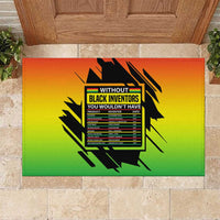Without Black Inventors Educational List Rubber Doormat Black History Month African