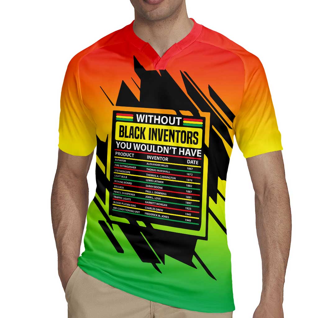 Without Black Inventors Educational List Rugby Jersey Black History Month African