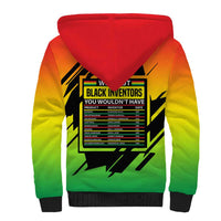 Without Black Inventors Educational List Sherpa Hoodie Black History Month African