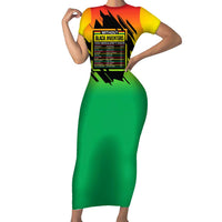 Without Black Inventors Educational List Short Sleeve Bodycon Dress Black History Month African
