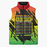Without Black Inventors Educational List Sleeveless Puffer Jacket Black History Month African