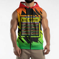 Without Black Inventors Educational List Sleeveless Zip Hoodie Black History Month African