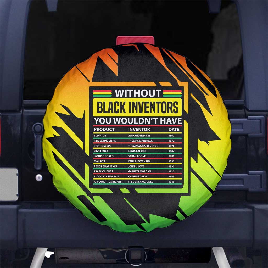 Without Black Inventors Educational List Spare Tire Cover Black History Month African
