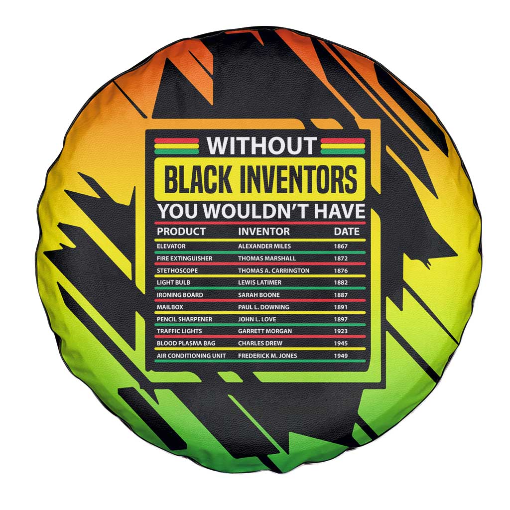Without Black Inventors Educational List Spare Tire Cover Black History Month African