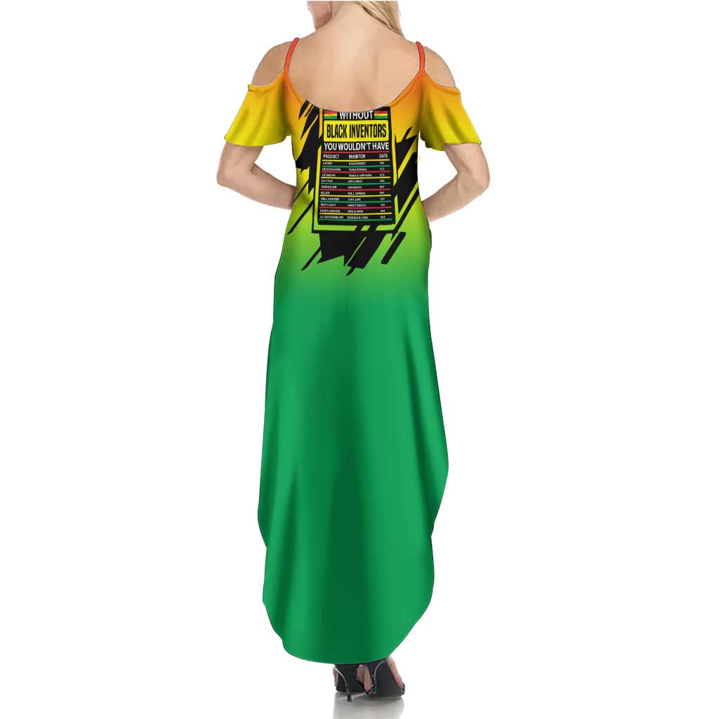 Without Black Inventors Educational List Summer Maxi Dress Black History Month African