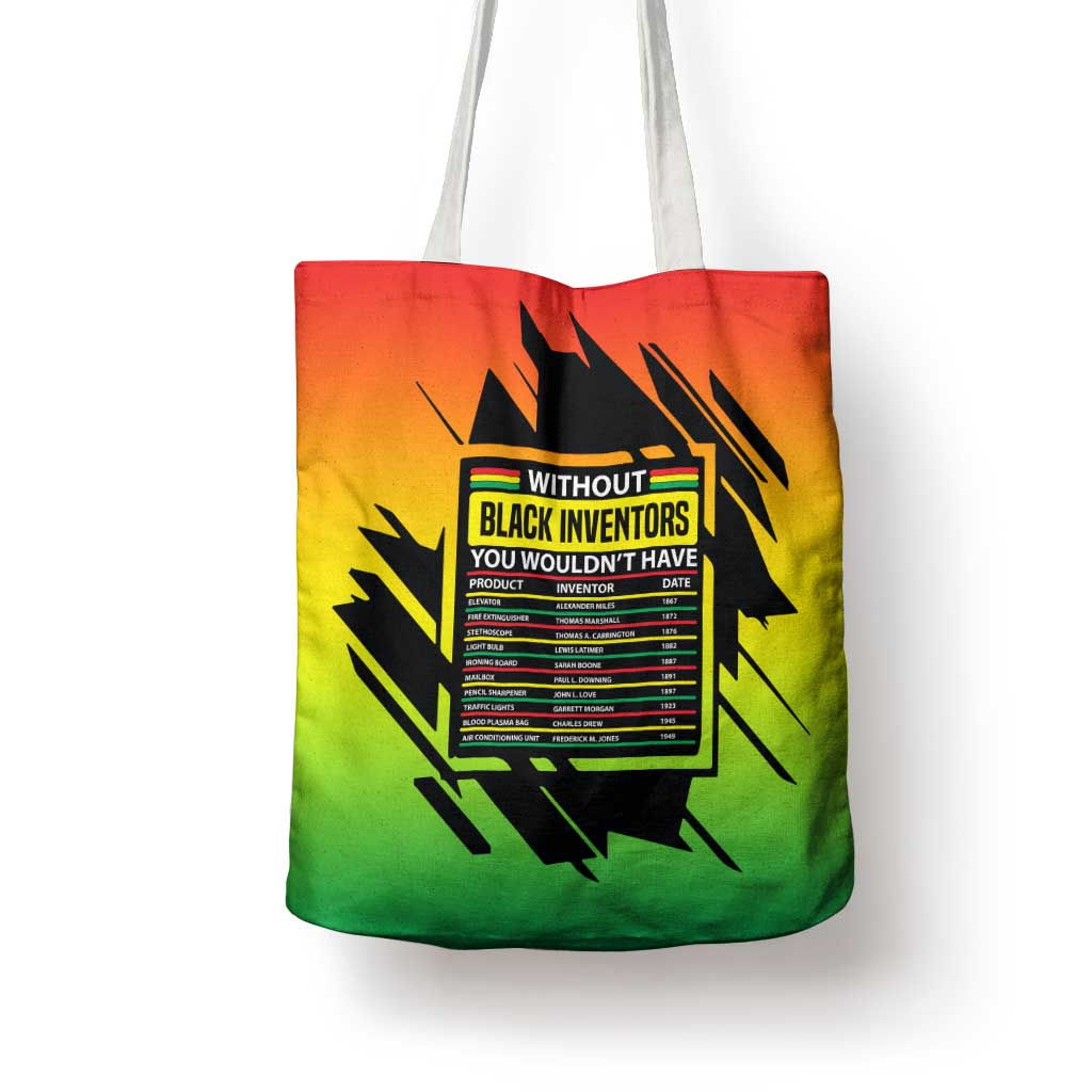 Without Black Inventors Educational List Tote Bag Black History Month African
