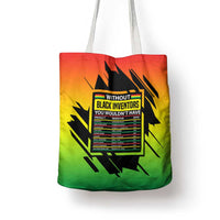 Without Black Inventors Educational List Tote Bag Black History Month African