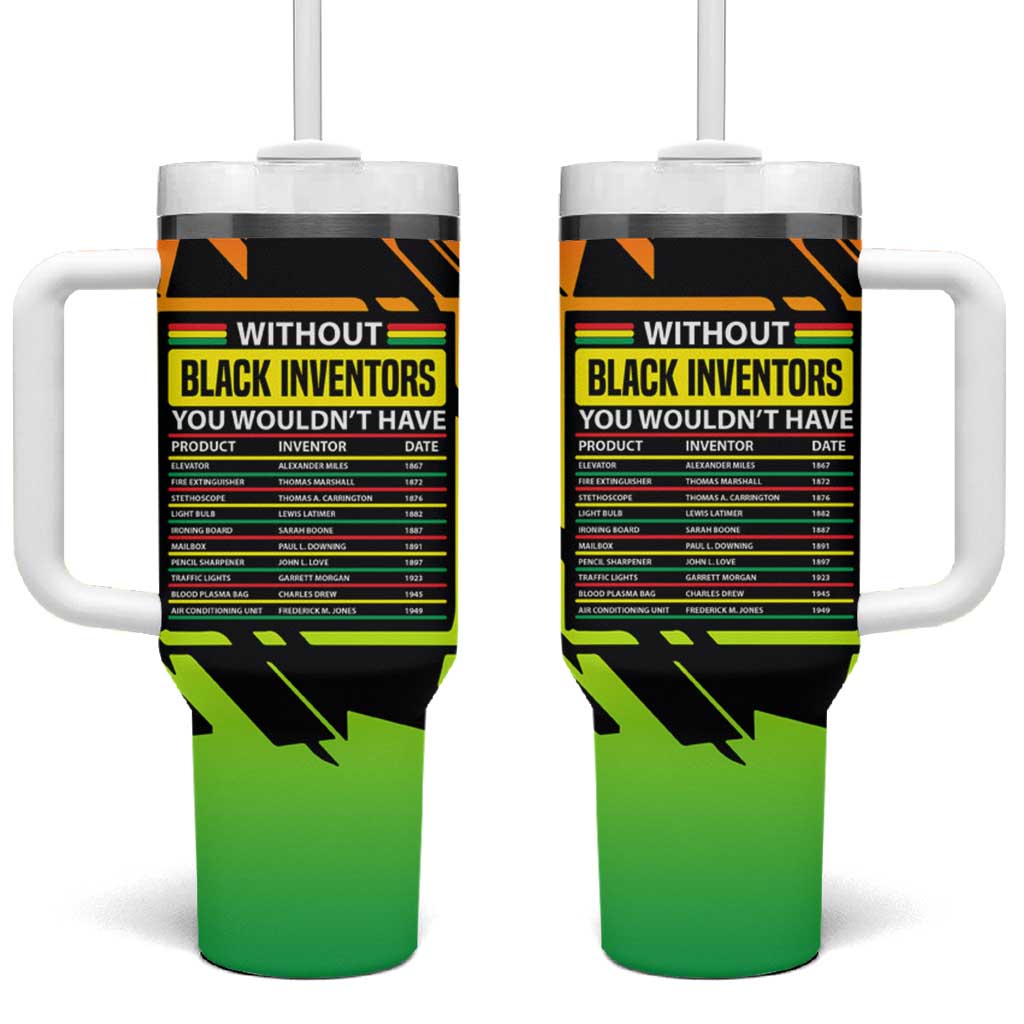 Without Black Inventors Educational List Tumbler With Handle Black History Month African