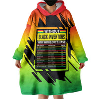 Without Black Inventors Educational List Wearable Blanket Hoodie Black History Month African