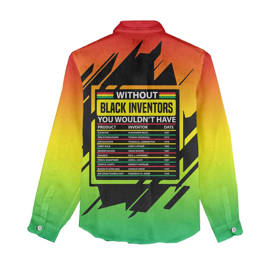 Without Black Inventors Educational List Women Casual Shirt Black History Month African
