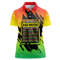 Without Black Inventors Educational List Women Polo Shirt Black History Month African