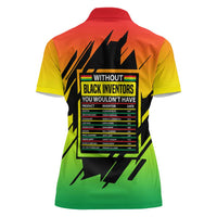 Without Black Inventors Educational List Women Polo Shirt Black History Month African