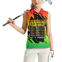 Without Black Inventors Educational List Women Sleeveless Polo Shirt Black History Month African