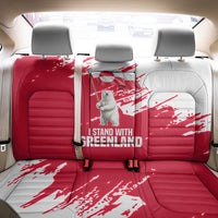 I Stand With Greenland Polar Bear Back Car Seat Cover with Splattered Flag Pattern