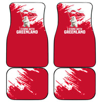 I Stand With Greenland Polar Bear Car Mats with Splattered Flag Pattern